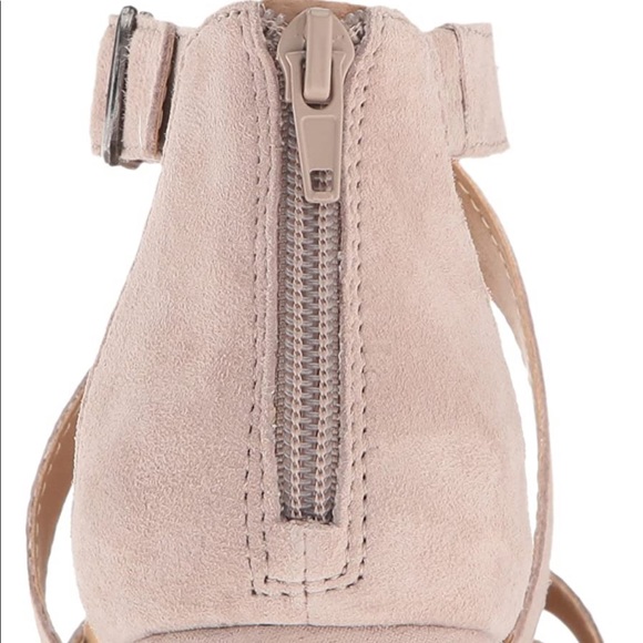 LUCKY BRAND Wedge Strap Sandals Shoes Suede Taupe Leather Kawaii Cute Platform 6 - Picture 4 of 15